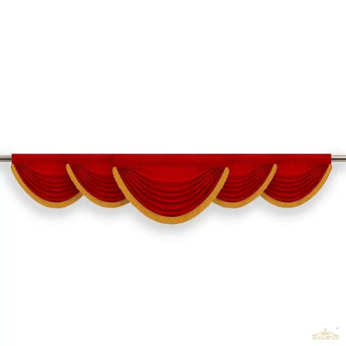 Christmas valance for windows with fringe