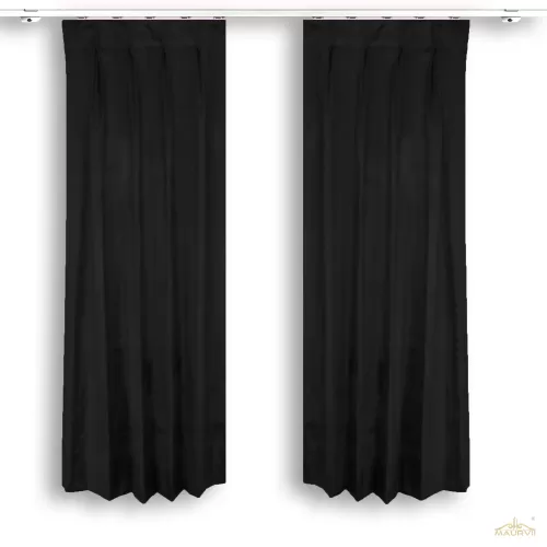 Black Room Curtains | Black Curtains - Maurvii Textiles