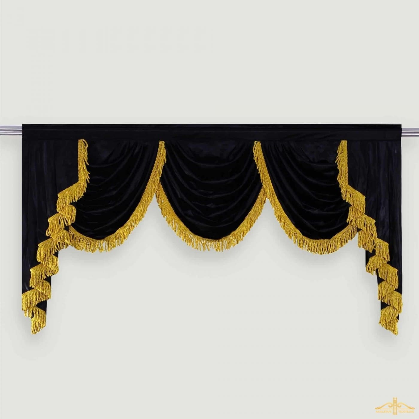 Black Swag Valance Window Covering Maurvii Textiles